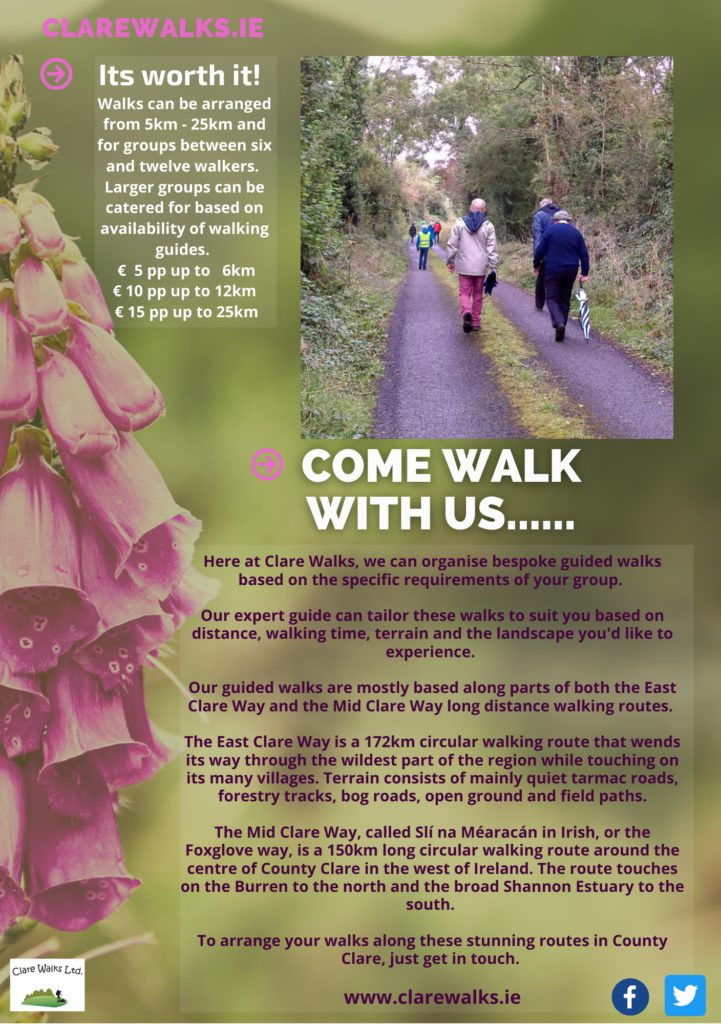 Guided Walks Walking groups Visiting Clare